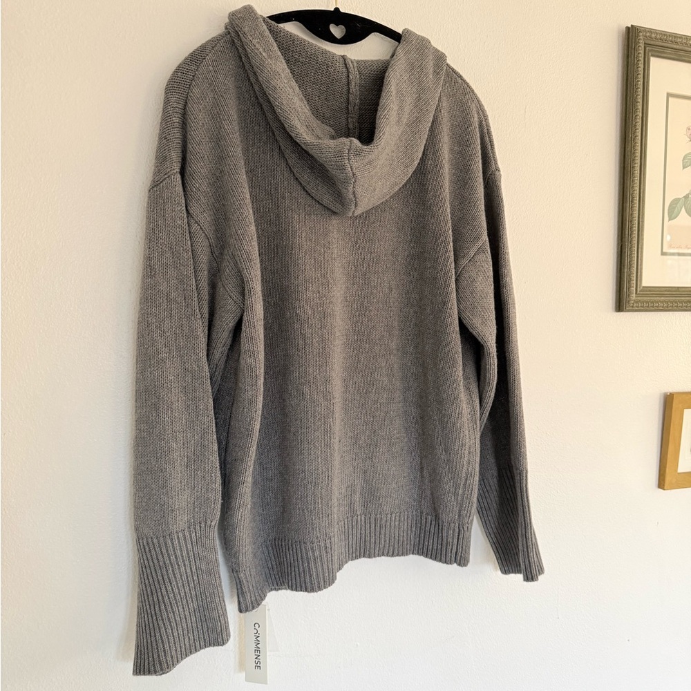 NWT Commense Button Drawstring Hooded Sweater NWT - image 5